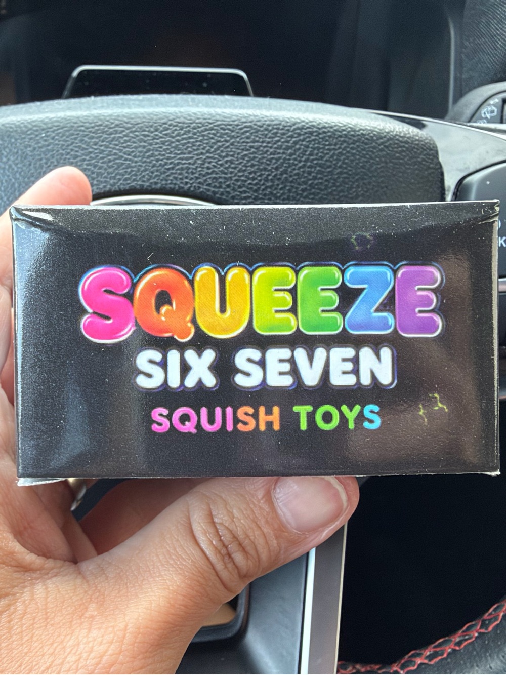 Squeeze Six Seven 67 Glitter Squishy Fidget Toy Blue Sensory Toy